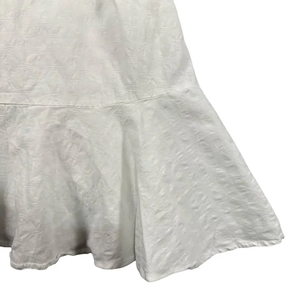 Lulus Days of Dreaming White Cotton Tie Back Mini Dress Bridal Sundress - XS